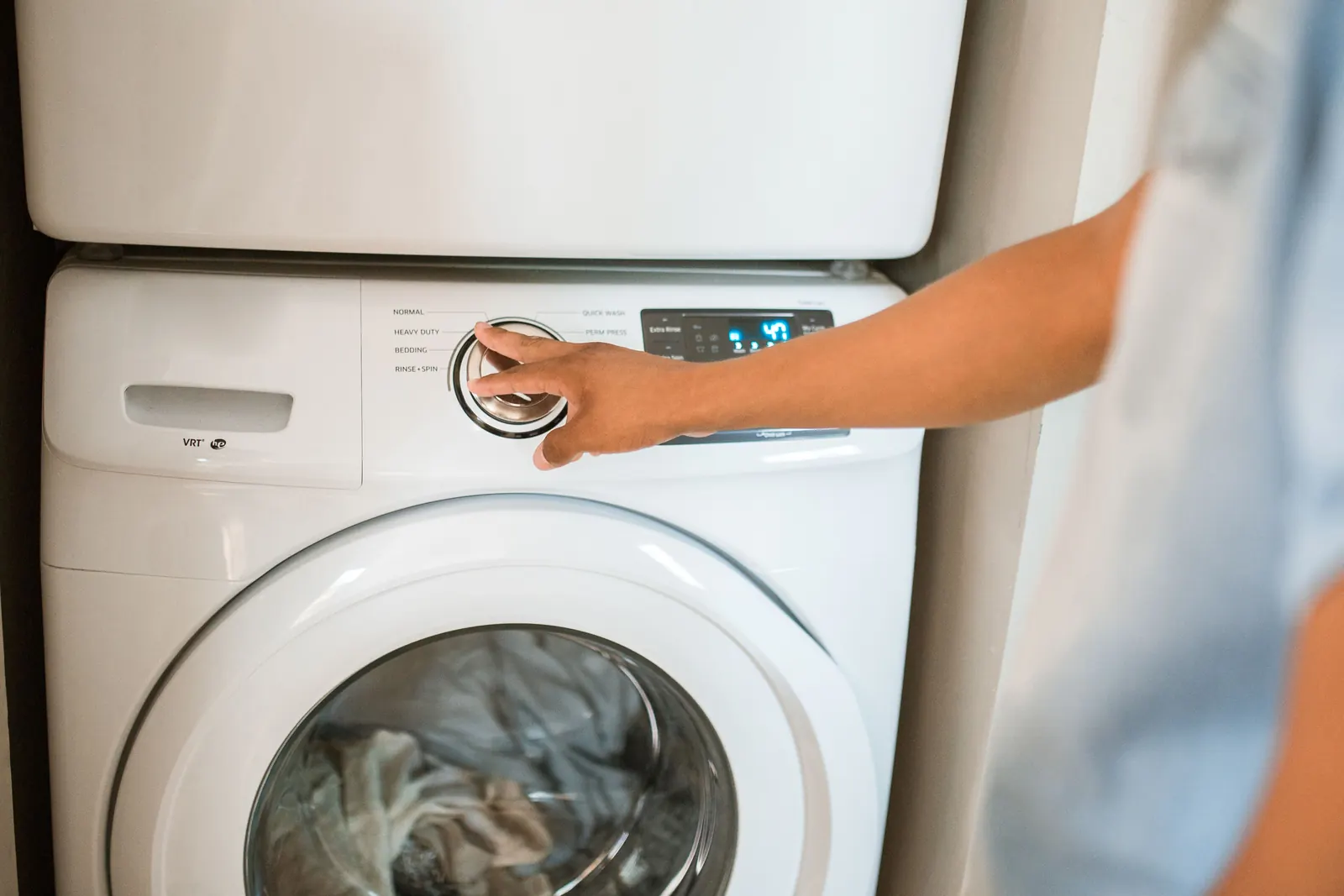 Modern washing machine control panel